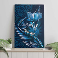 Personalised All Blue New Zealand Darts Canvas Wall Art Aoteroa Fern Maori Galaxy Style