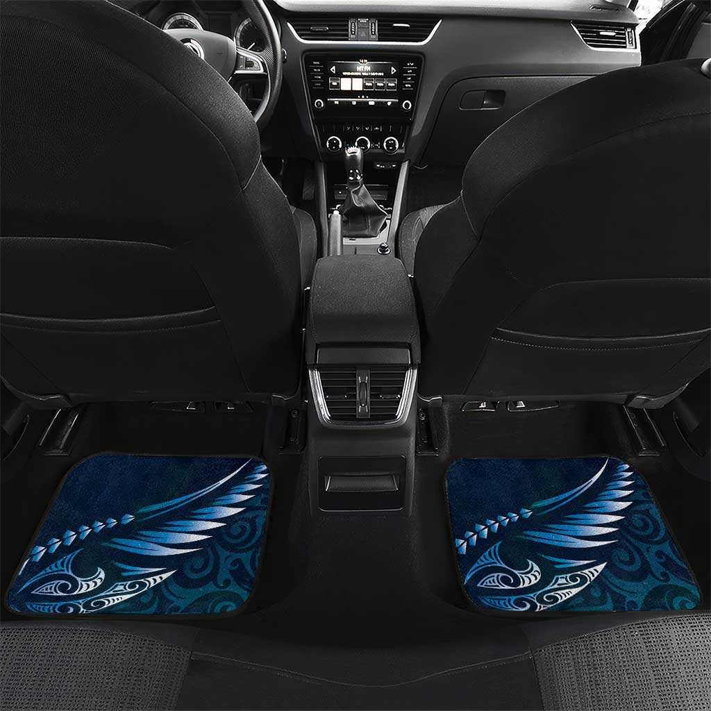 Personalised All Blue New Zealand Darts Car Mats Aoteroa Fern Maori Galaxy Style