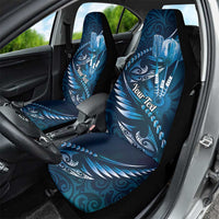Personalised All Blue New Zealand Darts Car Seat Cover Aoteroa Fern Maori Galaxy Style