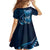 Personalised All Blue New Zealand Darts Family Matching Mermaid Dress and Hawaiian Shirt Aoteroa Fern Maori Galaxy Style