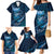 Personalised All Blue New Zealand Darts Family Matching Mermaid Dress and Hawaiian Shirt Aoteroa Fern Maori Galaxy Style