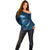 Personalised All Blue New Zealand Darts Off Shoulder Sweater Aoteroa Fern Maori Galaxy Style