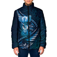 Personalised All Blue New Zealand Darts Padded Jacket Aoteroa Fern Maori Galaxy Style - Polynesian Pride