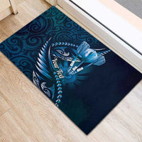 Personalised All Blue New Zealand Darts Rubber Doormat Aoteroa Fern Maori Galaxy Style