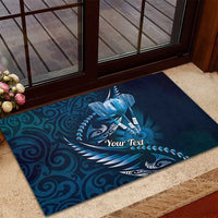 Personalised All Blue New Zealand Darts Rubber Doormat Aoteroa Fern Maori Galaxy Style