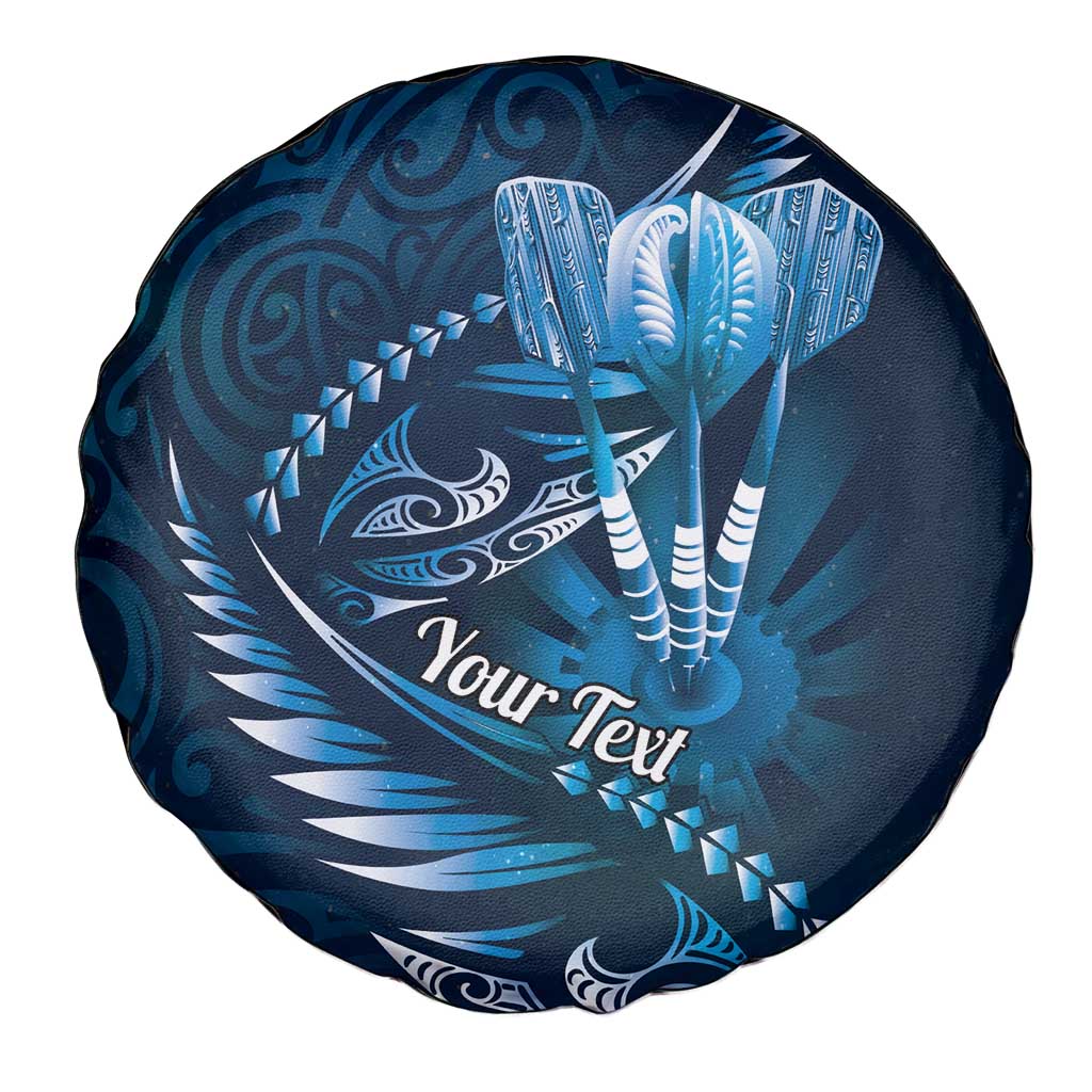 Personalised All Blue New Zealand Darts Spare Tire Cover Aoteroa Fern Maori Galaxy Style