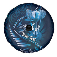 Personalised All Blue New Zealand Darts Spare Tire Cover Aoteroa Fern Maori Galaxy Style