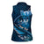 Personalised All Blue New Zealand Darts Women Sleeveless Polo Shirt Aoteroa Fern Maori Galaxy Style