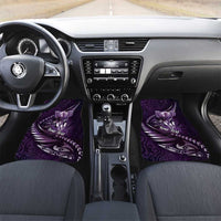 Personalised All Purple New Zealand Darts Car Mats Aoteroa Fern Maori Galaxy Style