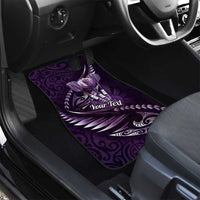 Personalised All Purple New Zealand Darts Car Mats Aoteroa Fern Maori Galaxy Style