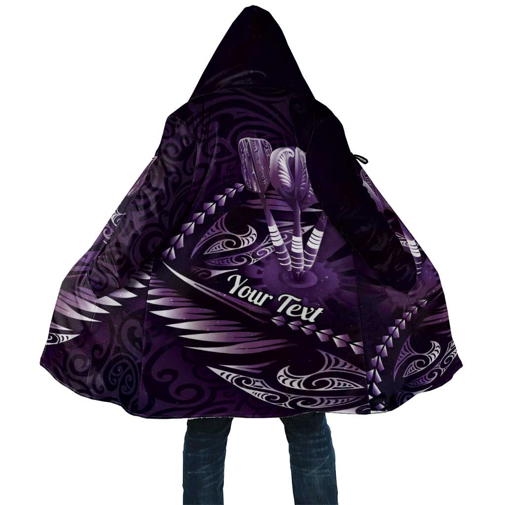 Personalised All Purple New Zealand Darts Cloak Aoteroa Fern Maori Galaxy Style - Polynesian Pride