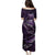 Personalised All Purple New Zealand Darts Family Matching Puletasi and Hawaiian Shirt Aoteroa Fern Maori Galaxy Style
