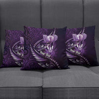Personalised All Purple New Zealand Darts Pillow Cover Aoteroa Fern Maori Galaxy Style - Polynesian Pride