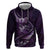 Personalised All Purple New Zealand Darts Zip Hoodie Aoteroa Fern Maori Galaxy Style