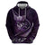 Personalised All Purple New Zealand Darts Zip Hoodie Aoteroa Fern Maori Galaxy Style