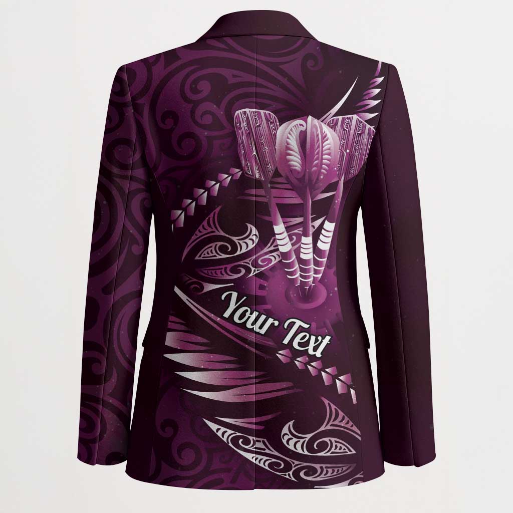 Personalised All Pink New Zealand Darts Blazer Aoteroa Fern Maori Galaxy Style - Polynesian Pride