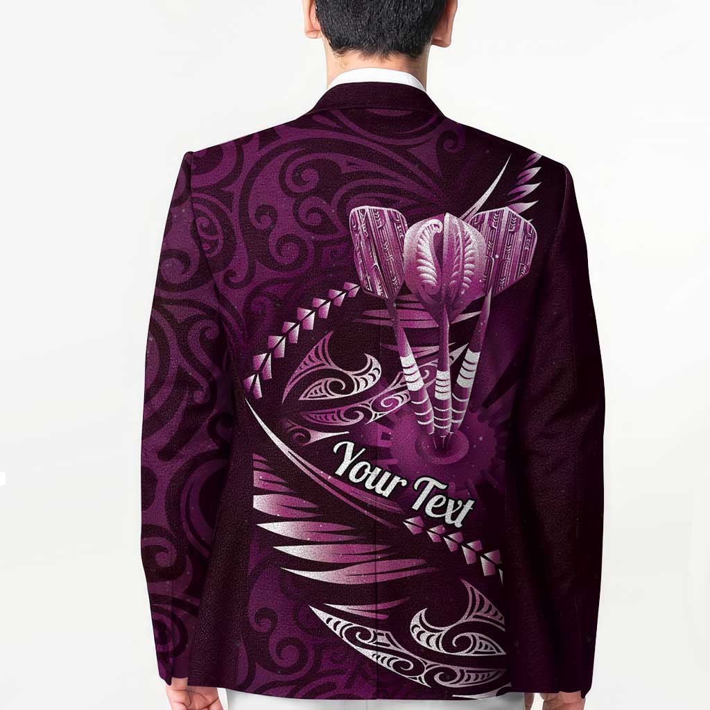 Personalised All Pink New Zealand Darts Blazer Aoteroa Fern Maori Galaxy Style - Polynesian Pride