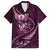 Personalised All Pink New Zealand Darts Family Matching Off The Shoulder Long Sleeve Dress and Hawaiian Shirt Aoteroa Fern Maori Galaxy Style