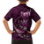 Personalised All Pink New Zealand Darts Family Matching Puletasi and Hawaiian Shirt Aoteroa Fern Maori Galaxy Style