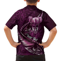 Personalised All Pink New Zealand Darts Hawaiian Shirt Aoteroa Fern Maori Galaxy Style
