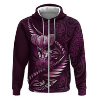Personalised All Pink New Zealand Darts Hoodie Aoteroa Fern Maori Galaxy Style