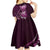 Personalised All Pink New Zealand Darts Kid Short Sleeve Dress Aoteroa Fern Maori Galaxy Style