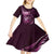Personalised All Pink New Zealand Darts Kid Short Sleeve Dress Aoteroa Fern Maori Galaxy Style