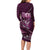 Personalised All Pink New Zealand Darts Long Sleeve Bodycon Dress Aoteroa Fern Maori Galaxy Style