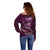 Personalised All Pink New Zealand Darts Off Shoulder Sweater Aoteroa Fern Maori Galaxy Style