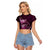 Personalised All Pink New Zealand Darts Raglan Cropped T Shirt Aoteroa Fern Maori Galaxy Style