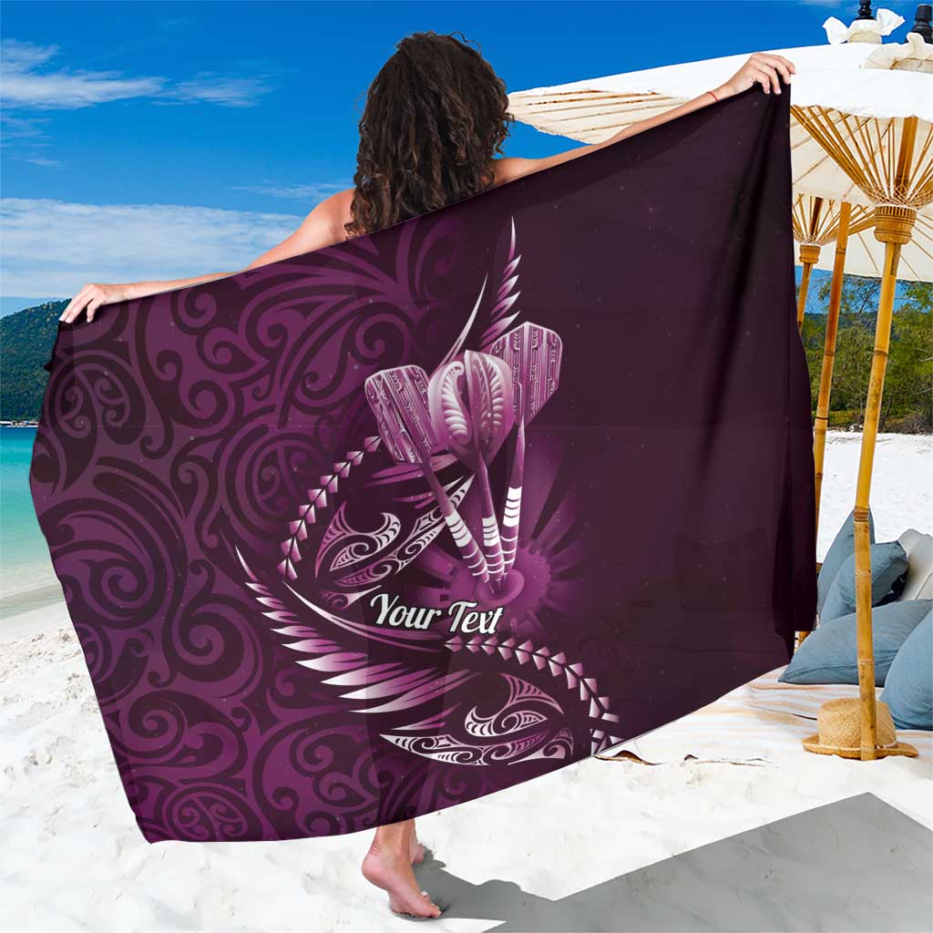 Personalised All Pink New Zealand Darts Sarong Aoteroa Fern Maori Galaxy Style
