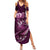 Personalised All Pink New Zealand Darts Summer Maxi Dress Aoteroa Fern Maori Galaxy Style