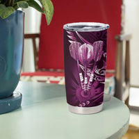 All Pink New Zealand Darts Tumbler Cup Aoteroa Fern Maori Galaxy Style