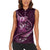 Personalised All Pink New Zealand Darts Women Sleeveless Polo Shirt Aoteroa Fern Maori Galaxy Style