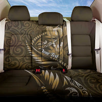Personalised All Gold New Zealand Darts Back Car Seat Cover Aoteroa Fern Maori Galaxy Style