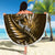Personalised All Gold New Zealand Darts Beach Blanket Aoteroa Fern Maori Galaxy Style