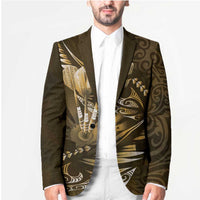 Personalised All Gold New Zealand Darts Blazer Aoteroa Fern Maori Galaxy Style - Polynesian Pride
