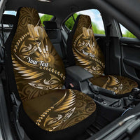 Personalised All Gold New Zealand Darts Car Seat Cover Aoteroa Fern Maori Galaxy Style