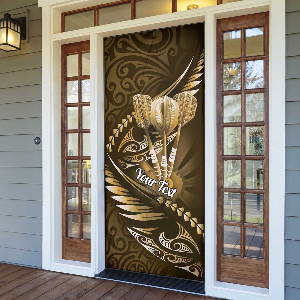 Personalised All Gold New Zealand Darts Door Cover Aoteroa Fern Maori Galaxy Style - Polynesian Pride
