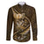 Personalised All Gold New Zealand Darts Family Matching Puletasi and Hawaiian Shirt Aoteroa Fern Maori Galaxy Style