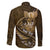 Personalised All Gold New Zealand Darts Family Matching Puletasi and Hawaiian Shirt Aoteroa Fern Maori Galaxy Style