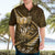 Personalised All Gold New Zealand Darts Hawaiian Shirt Aoteroa Fern Maori Galaxy Style