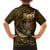 Personalised All Gold New Zealand Darts Kid Hawaiian Shirt Aoteroa Fern Maori Galaxy Style