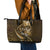 Personalised All Gold New Zealand Darts Leather Tote Bag Aoteroa Fern Maori Galaxy Style