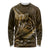 Personalised All Gold New Zealand Darts Long Sleeve Shirt Aoteroa Fern Maori Galaxy Style