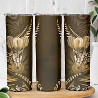 All Gold New Zealand Darts Skinny Tumbler Aoteroa Fern Maori Galaxy Style