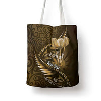 Personalised All Gold New Zealand Darts Tote Bag Aoteroa Fern Maori Galaxy Style - Polynesian Pride