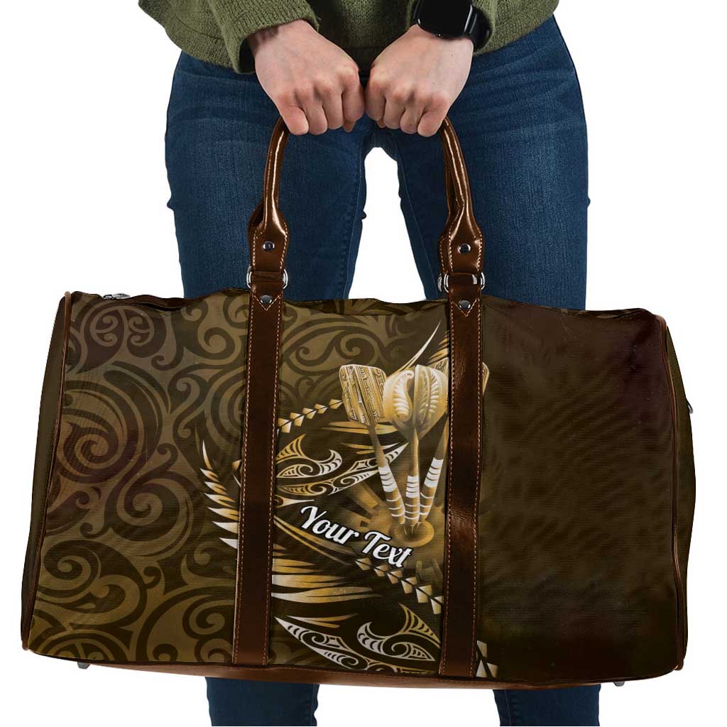 Personalised All Gold New Zealand Darts Travel Bag Aoteroa Fern Maori Galaxy Style - Polynesian Pride