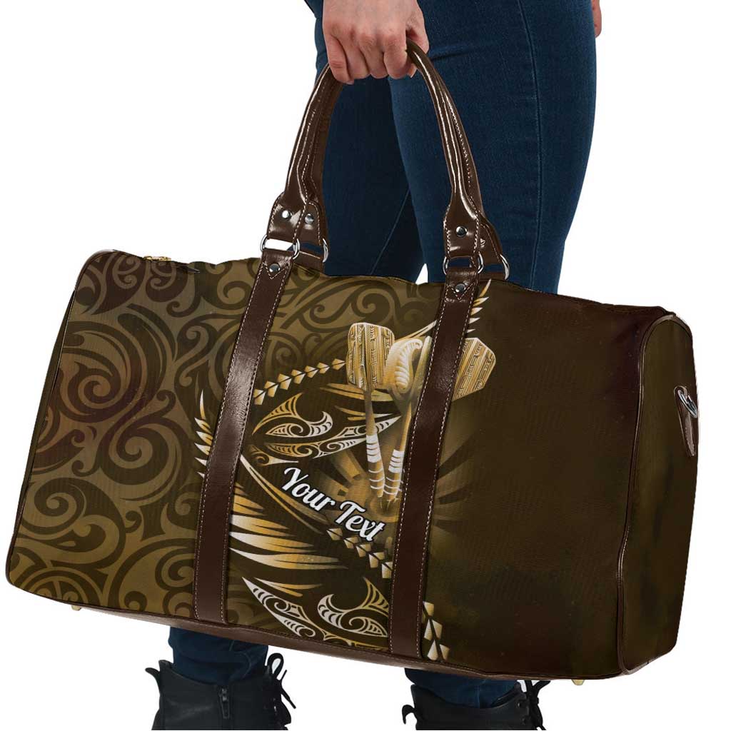 Personalised All Gold New Zealand Darts Travel Bag Aoteroa Fern Maori Galaxy Style - Polynesian Pride