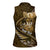 Personalised All Gold New Zealand Darts Women Sleeveless Polo Shirt Aoteroa Fern Maori Galaxy Style